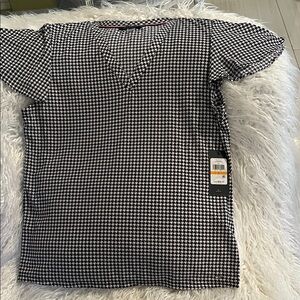 Tommy Hilfiger Black and White Houndstooth Top